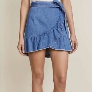 PAIGE – Nivelle Ruffle Wrap Skirt